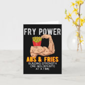 Grappig ABS Oefening French Fries Spieropbouw Bo Kaart (Gele Bloem)