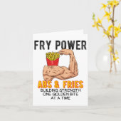 Grappig ABS Oefening French Fries Spieropbouw Bo Kaart (Gele Bloem)