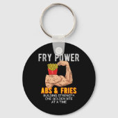 Grappig ABS Oefening French Fries Spieropbouw Bo Sleutelhanger (Voorkant)