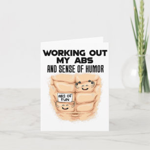 Grappig ABS Oefening Spier Bouw Bodybuilding Kaart