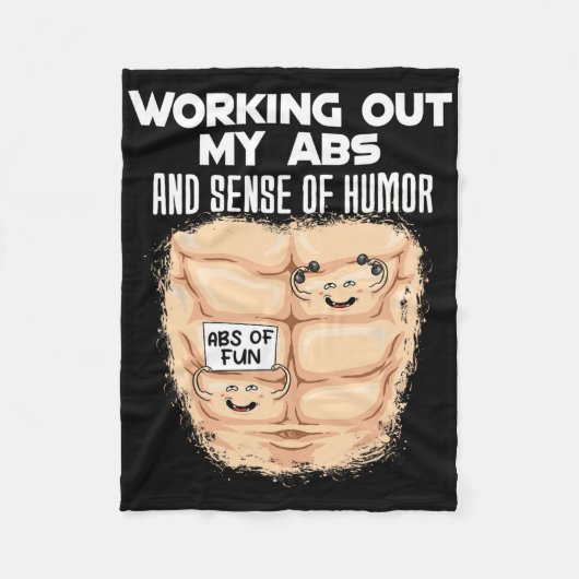 Grappig ABS Oefening Spieropbouw Bodybuilding 1 Fleece Deken (Voorkant)