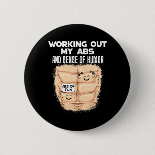 Grappig ABS Oefening Spieropbouw Bodybuilding 1 Ronde Button 5,7 Cm