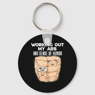 Grappig ABS Oefening Spieropbouw Bodybuilding 1 Sleutelhanger