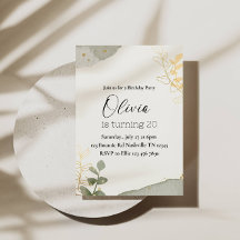 Grappig Abstract Botanisch Meisje Verjaardagsfeest