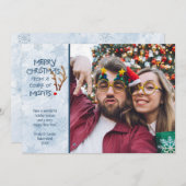 Grappig Abstract rendier met rode neus - van buite Feestdagenkaart (Voorkant / Achterkant)