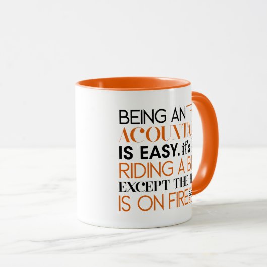 Grappig accountant geschenk, accountant zijn is ge mok (Voorkant rechts)