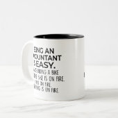 Grappig accountant geschenk, accountant zijn is ge tweekleurige koffiemok (Voorkant links)
