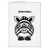 Grappig Achter Bars Zebra Leuke Dierlijke Cartoon (Voorkant)