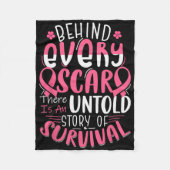 Grappig Achter Elk Litteken Onverteld Verhaal Bors Fleece Deken (Voorkant)