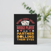 Grappig achter elke grote brug speler partner briefkaart (Staand voorkant)