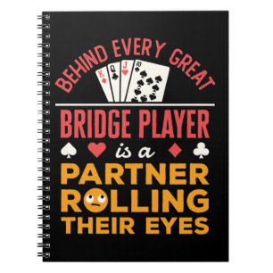 Grappig achter elke grote brug speler partner notitieboek