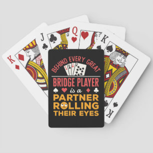 Grappig achter elke grote brug speler partner pokerkaarten