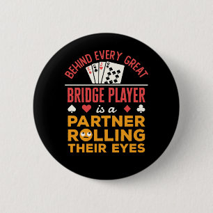 Grappig achter elke grote brug speler partner ronde button 5,7 cm