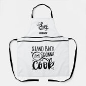 Grappig achteruit, ik ga koken schort (Voorkant)