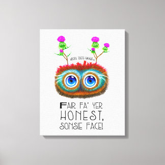 Grappig adres voor een Haggis citaat Canvas Afdruk