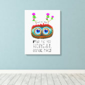 Grappig adres voor een Haggis citaat Canvas Afdruk (Insitu (Houten vloer))