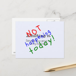 Grappig adulting citaat niet vandaag briefkaart