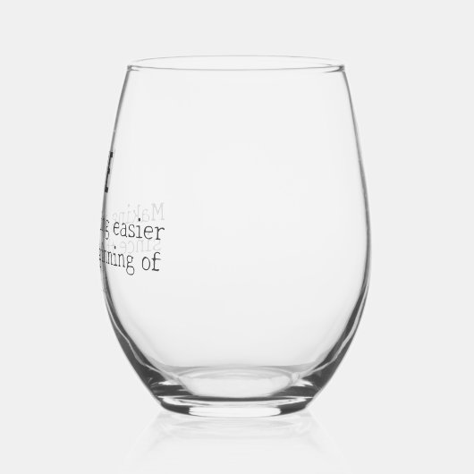 Grappig Adulting Quote Wijnglas Zonder Voet (Links)