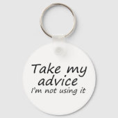 Grappig advies met gezegde grap citeert kleine cad sleutelhanger (Voorkant)