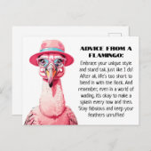 Grappig advies van A Flamingo Briefkaart (Voorkant / Achterkant)