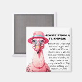 Grappig advies van A Flamingo Magneet (Voorkant / Achterkant)