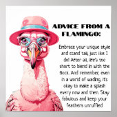 Grappig advies van A Flamingo Poster (Voorkant)