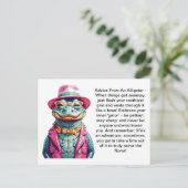 Grappig advies van een alligator briefkaart (Staand voorkant)