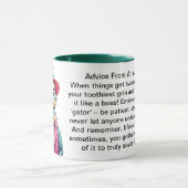 Grappig advies van een alligator mok (Midden)