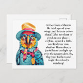 Grappig advies van een ara briefkaart (Voorkant / Achterkant)