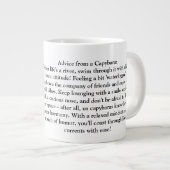 Grappig advies van een capibara grote koffiekop (Voorkant rechts)