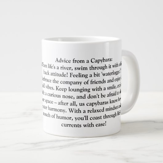 Grappig advies van een capibara grote koffiekop (Voorkant rechts)