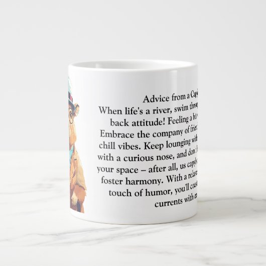 Grappig advies van een capibara grote koffiekop (Voorkant)