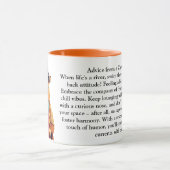 Grappig advies van een capibara mok (Midden)