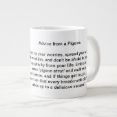 Grappig advies van een duif grote koffiekop (Voorkant rechts)