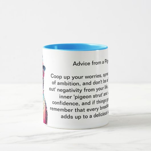 Grappig advies van een duif mok (Midden)