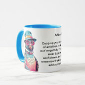 Grappig advies van een duif mok (Voorkant links)