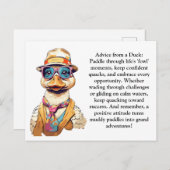 Grappig advies van een eend briefkaart (Voorkant / Achterkant)