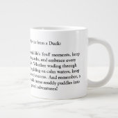 Grappig advies van een eend grote koffiekop (Rechts)
