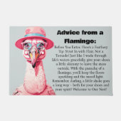 Grappig advies van een flamingo deurmat (Voorkant)