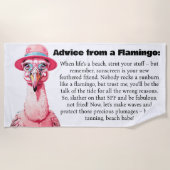 Grappig advies van een flamingo strandlaken (Voorkant)