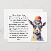 Grappig advies van een geit briefkaart (Voorkant / Achterkant)