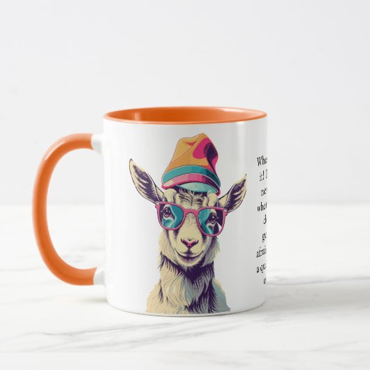 Grappig advies van een geit mok (Links)