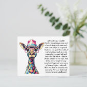 Grappig advies van een Giraffe Briefkaart (Staand voorkant)