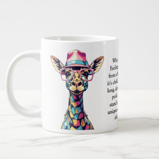 Grappig advies van een Giraffe Grote Koffiekop (Links)
