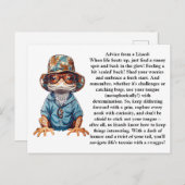 Grappig advies van een hagedis briefkaart (Voorkant / Achterkant)