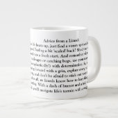 Grappig advies van een hagedis grote koffiekop (Voorkant rechts)
