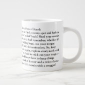 Grappig advies van een hagedis grote koffiekop (Rechts)