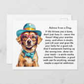 Grappig advies van een hond briefkaart (Voorkant / Achterkant)