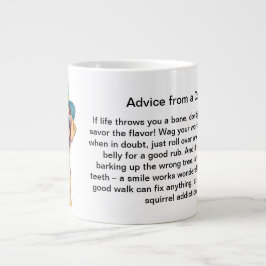 Grappig advies van een hond grote koffiekop