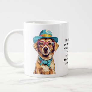 Grappig advies van een hond grote koffiekop